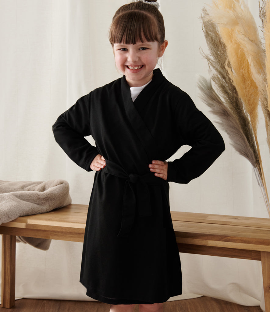 Kids cotton wrap robe