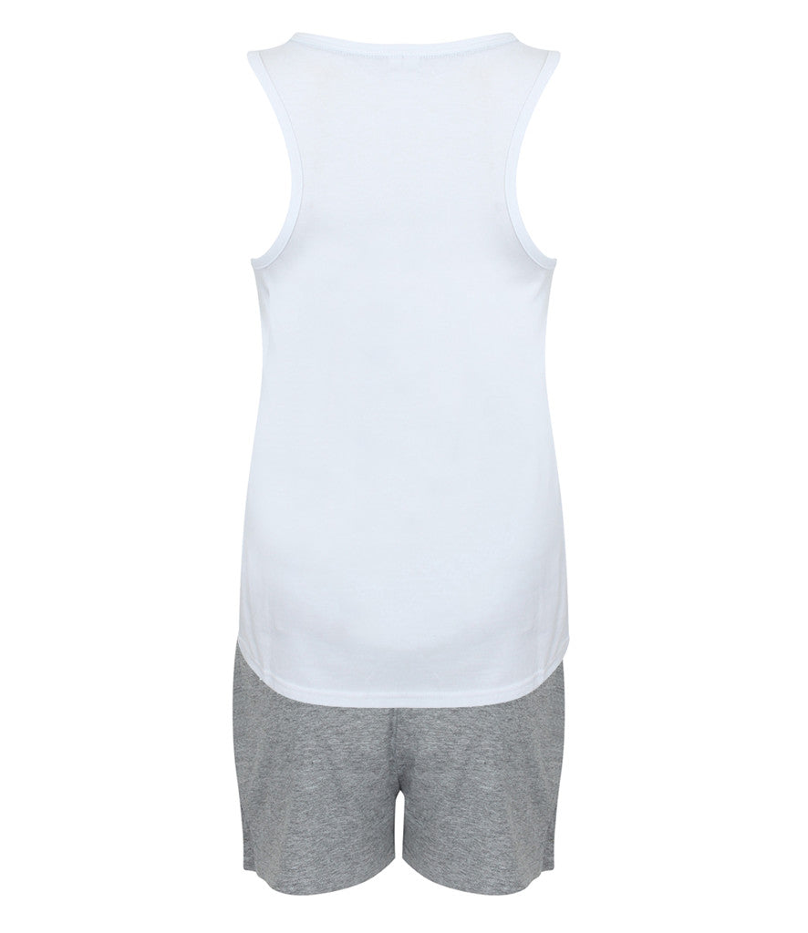 Ladies shorts pyjamas in a bag