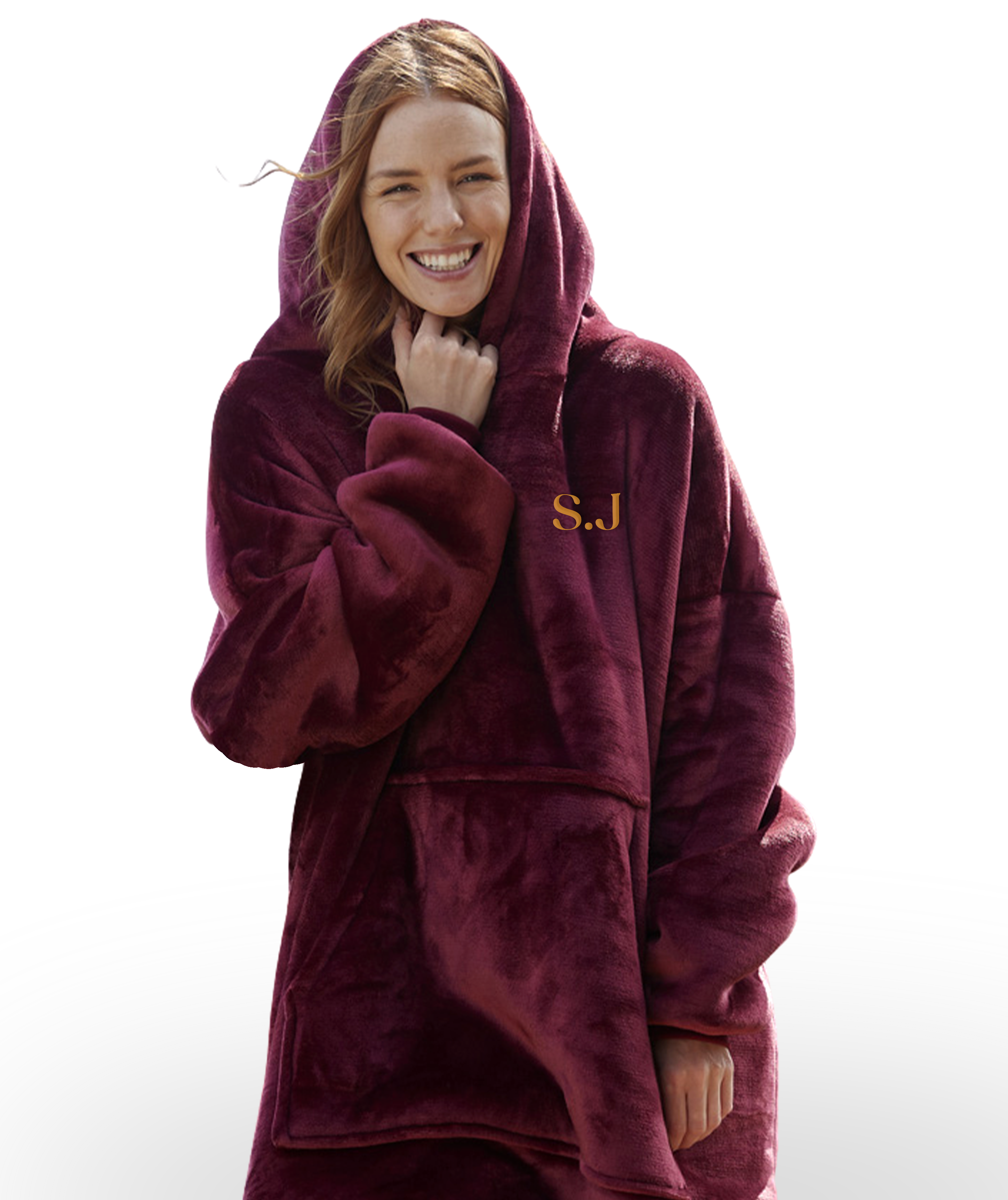 Adults Embroidered Hooded Blanket