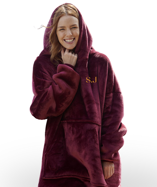 Adults Embroidered Hooded Blanket