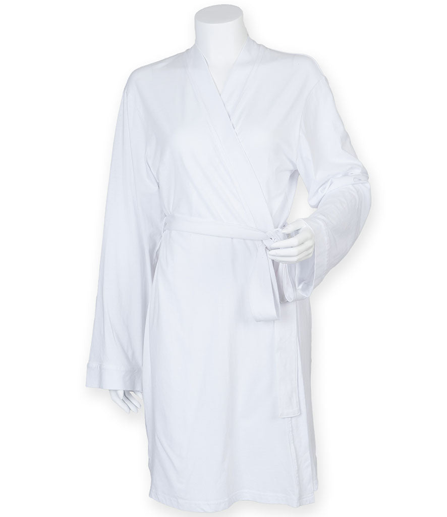 Ladies cotton wrap robe