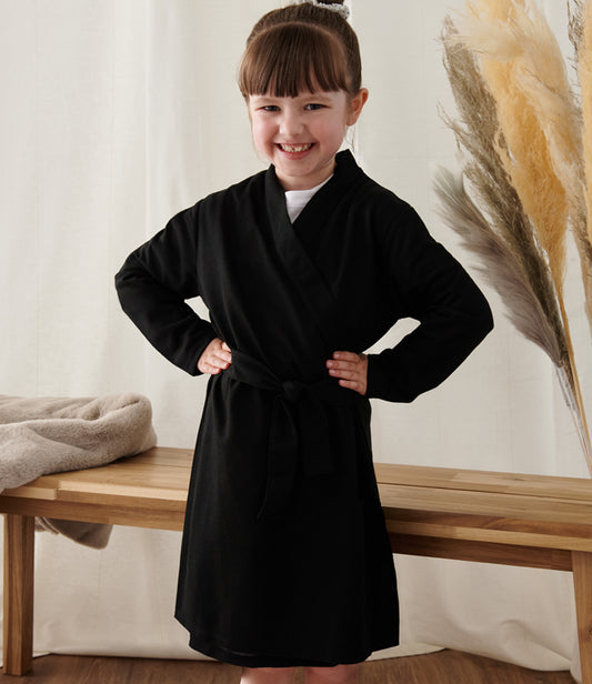 Kids cotton wrap robe