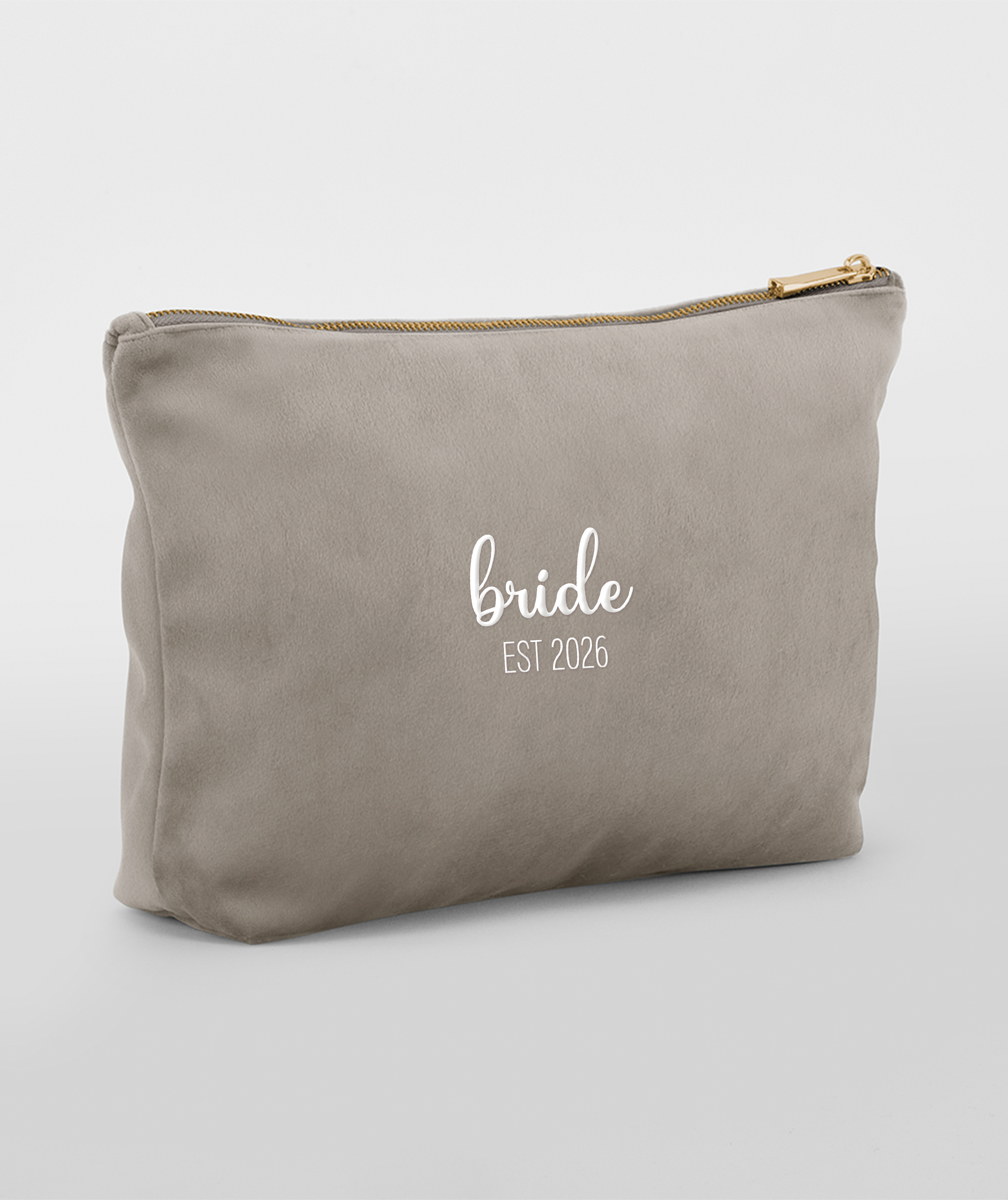 Velvet Make Up Bag - Bride Est Edition