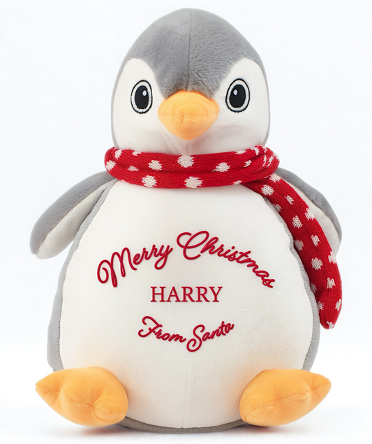 Personalised Christmas Penguin Toy