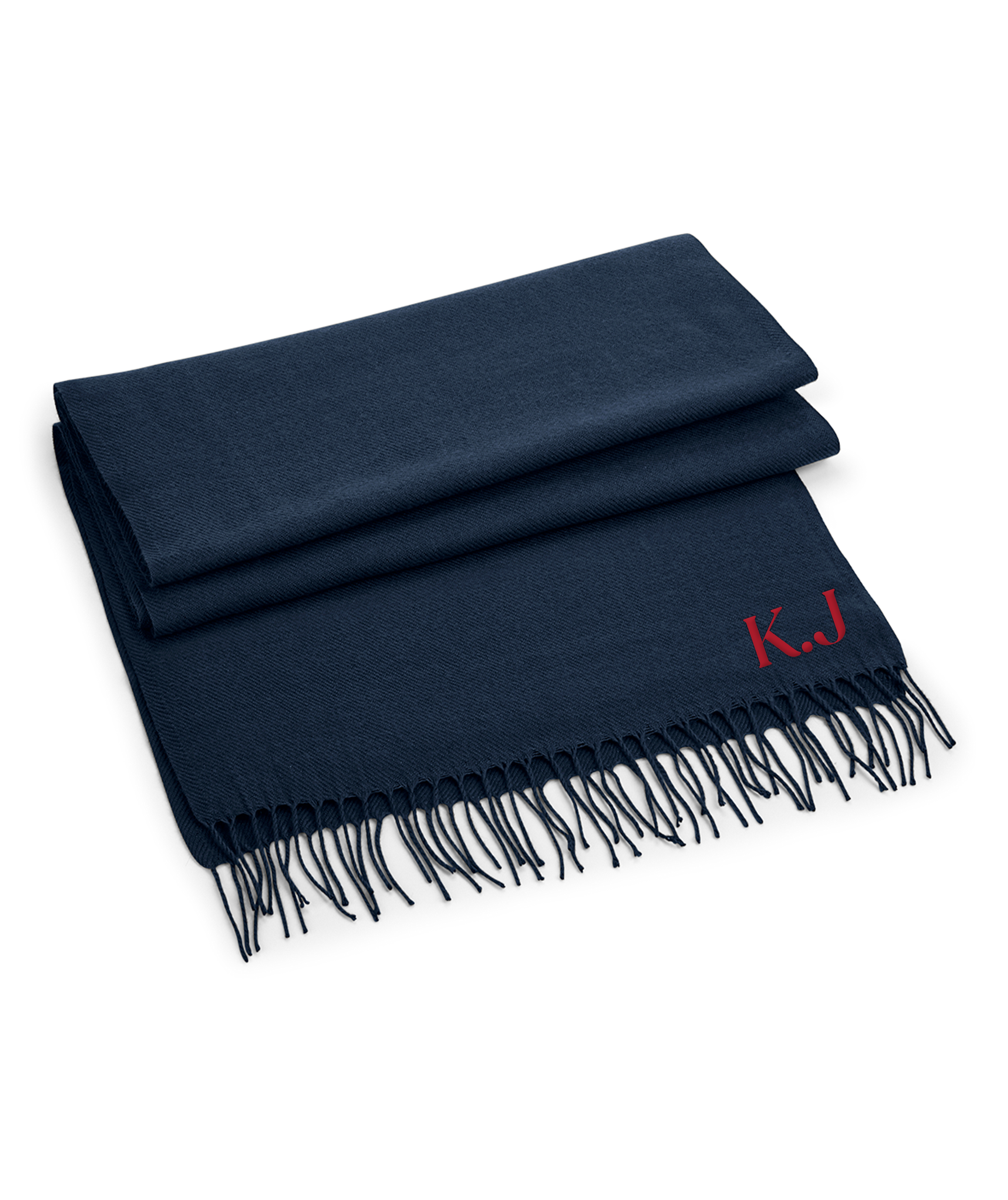 Embroidered Initial Scarf